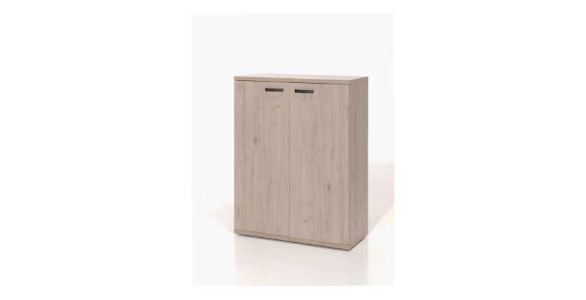 Ensemble de 7 meubles de bureau professionnel coloris chêne clair collection YUKON.