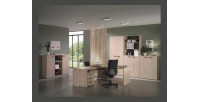 Ensemble de 7 meubles de bureau professionnel coloris chêne clair collection YUKON.
