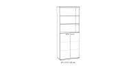 Ensemble de 7 meubles de bureau professionnel coloris chêne clair collection YUKON.
