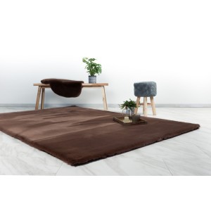 Tapis 150x80cm, design H008N coloris taupe foncé - Confort et élégance pour votre intérieur