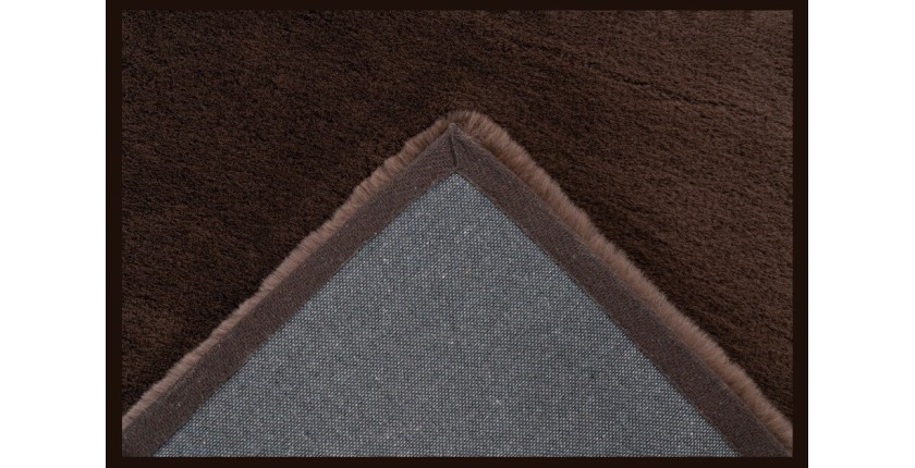 Tapis 150x80cm, design H008N coloris taupe foncé - Confort et élégance pour votre intérieur