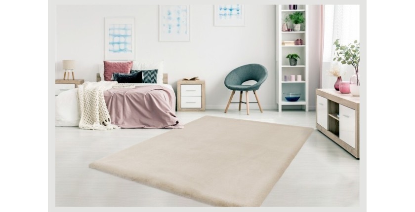 Tapis 230x160cm, design H008N coloris ivoire - Confort et élégance pour votre intérieur