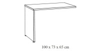 Ensemble de 7 meubles de bureau professionnel coloris chêne clair collection YUKON. Pieds métalliques