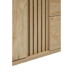 Commode bébé robuste avec table à langer intégrée coloris chêne doré collection TOMMY.