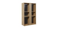 Armoire robuste pour chambre d'enfant 2 portes collection TOMMY  coloris chêne doré.