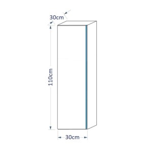 Colonne de salle de bain suspendu, collection BIRD, coloris Blanc mat et Blanc brillant, idéal pour une salle de bain moderne.