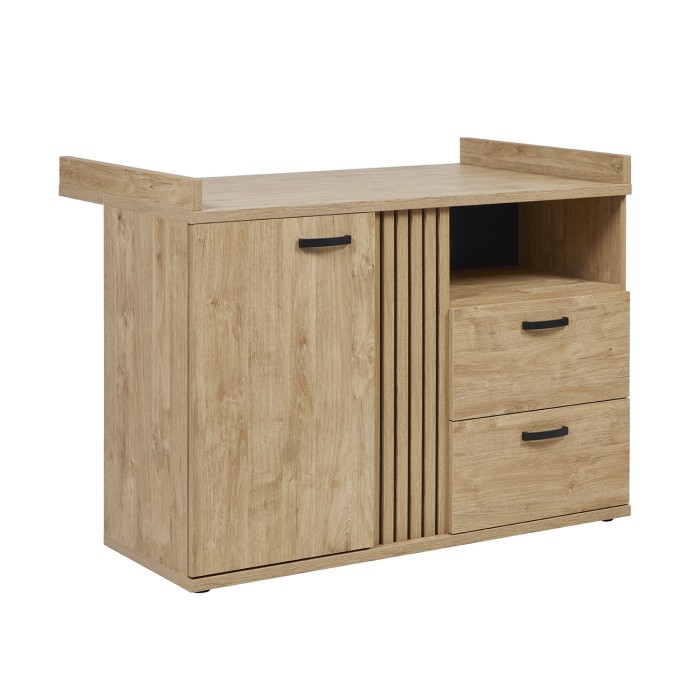 Kinderschlafzimmer TOMMY, umwandelbares Bett 60x120 zu 90x200, Schrank, Wickelkommode und Nachttisch