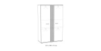 Chambre bébé ou enfant TOMMY, lit 60x120 évolutif en 90x200, armoire, commode à langer et chevet