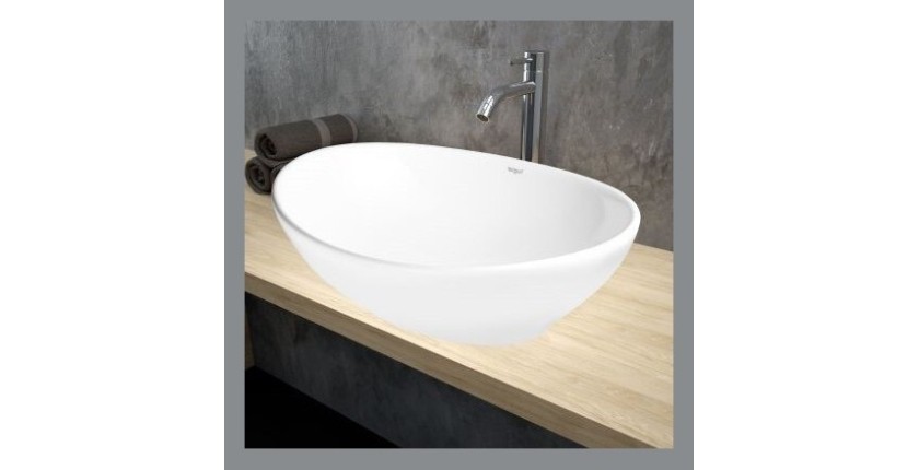 Vasque 40cm collection OWL, coloris blanc