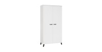 Armoire robuste pour chambre d'enfant 2 portes collection DANAÉ coloris blanc.