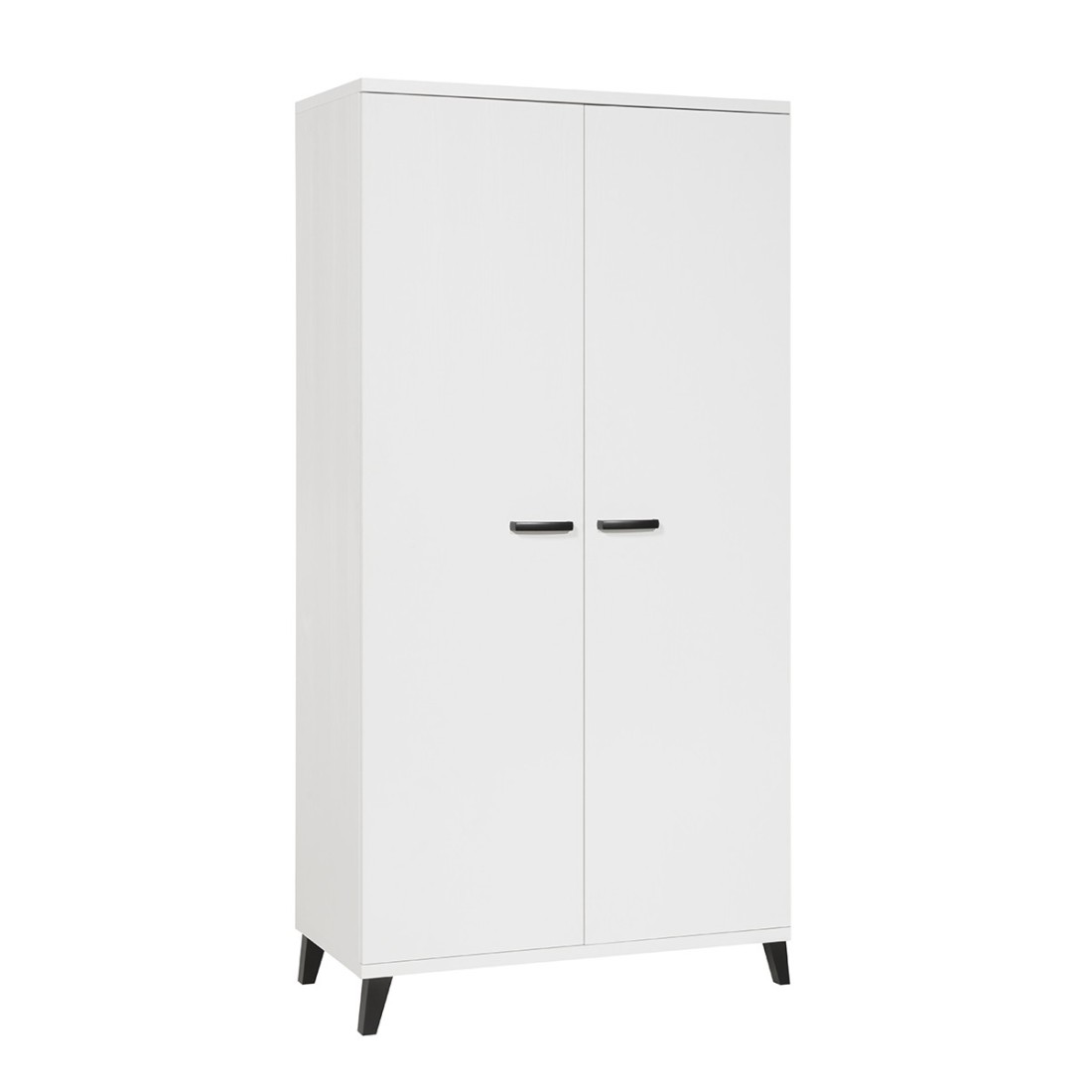 Armoire robuste pour chambre d'enfant 2 portes collection DANAÉ coloris blanc.