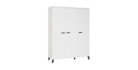 Armoire robuste pour chambre d'enfant 3 portes collection DANAÉ coloris blanc.