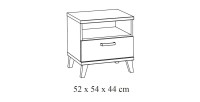 Chambre bébé ou enfant DANAÉ, coloris blanc, lit 60x120 évolutif en 90x200, armoire, commode à langer et chevet