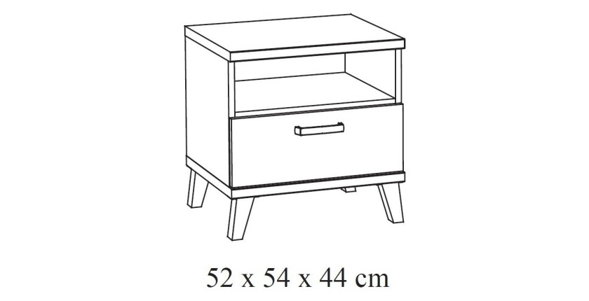 Chambre bébé ou enfant DANAÉ, coloris blanc, lit 60x120 évolutif en 90x200, armoire, commode à langer et chevet