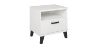 Chambre bébé ou enfant DANAÉ, coloris blanc, lit 60x120 évolutif en 90x200, armoire, commode à langer et chevet