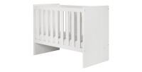 Chambre bébé ou enfant DANAÉ, coloris blanc, lit 60x120 évolutif en 90x200, armoire, commode à langer et chevet