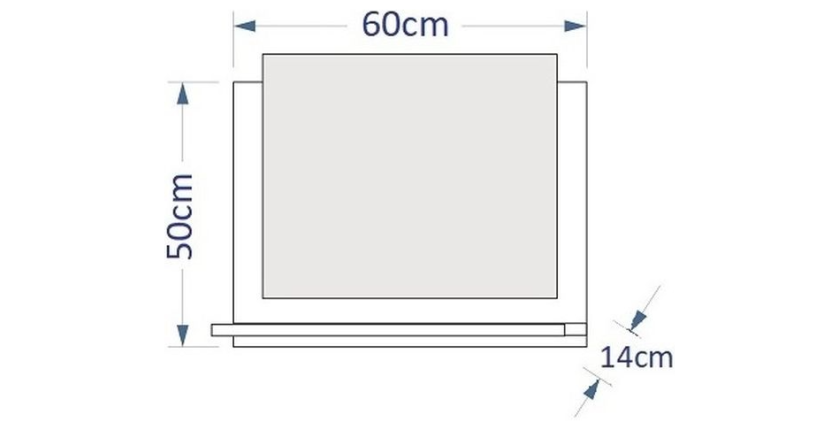 Miroir de salle de bain pour collection OWL/RAVEN/BIRD, coloris noir