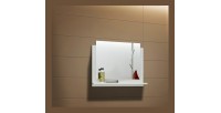 Ensemble meubles de salle de bain collection RAVEN, coloris blanc mat et brillant, avec vasque 60cm et deux colonnes