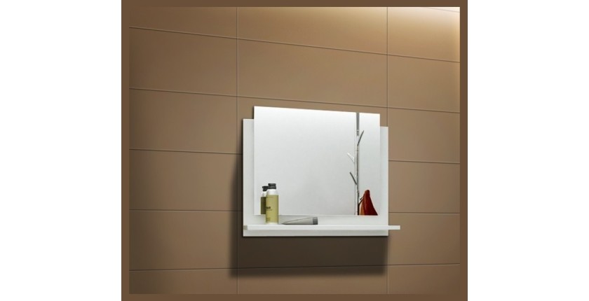Ensemble meubles de salle de bain collection RAVEN, coloris blanc mat et brillant, avec vasque 60cm et deux colonnes