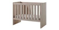 Lit bébé robuste 60x120 évolutif en lit enfant 90x200 coloris chêne River Oak collection LOUISE.