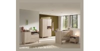 Armoire robuste pour chambre d'enfant 3 portes collection LOUISE coloris chêne River Oak.