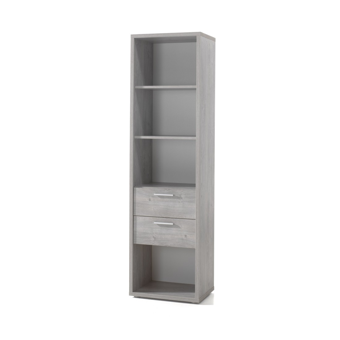 Bibliothèque robuste MATHEO pour Chambre d'Enfant | Gris Effet Bois | Meublorama