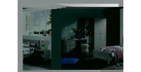 Bibliothèque robuste MATHEO pour Chambre d'Enfant | Gris Effet Bois | Meublorama