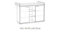 Chambre bébé ou enfant MATHEO, lit 60x120 évolutif en 90x200, armoire, commode à langer et chevet