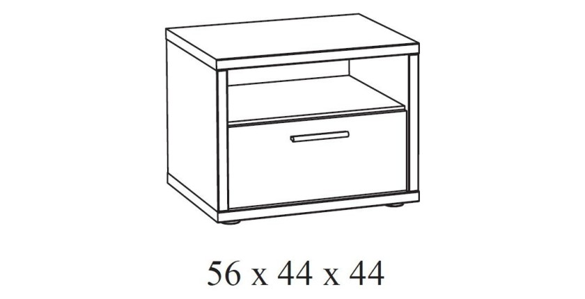 Chambre bébé ou enfant MATHEO, lit 60x120 évolutif en 90x200, armoire, commode à langer et chevet