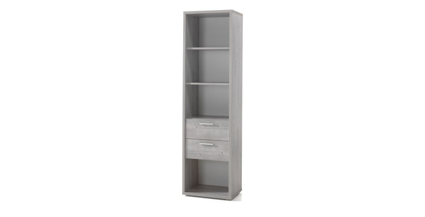 Chambre enfant robuste MATHEO, lit 90x200, armoire, bureau, bibliothéque et chevet