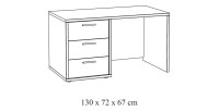 Chambre enfant robuste MATHEO, lit 90x200, armoire, bureau, bibliothéque et chevet