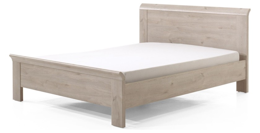 Letto adulto robusto 160x200 collezione DANY. Colore rovere chiaro