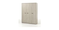 Armoire robuste pour chambre d'enfant 3 portes collection DANY coloris chêne clair
