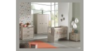 Commode robuste 3 tiroirs coloris chêne clair collection DANY.