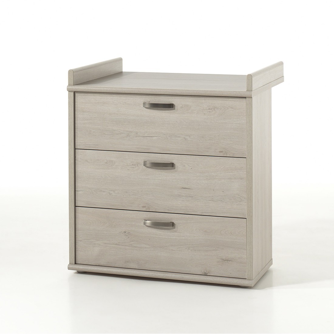 Commode bébé robuste avec table à langer intégrée coloris chêne clair collection DANY.