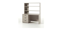 Bureau robuste pour enfant 3 tiroirs plus module étagères collection DANY coloris chêne clair