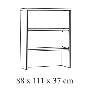 Commode 3 tiroirs avec module 3 étagères coloris chêne clair collection DANY.