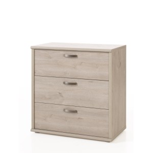Slaapkamer volwassenen collectie DANY: kledingkast 250 cm, bed 180x200, dressoir, nachtkastjes, licht eiken