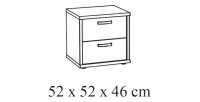 Chambre bébé DANY, lit 60x120 évolutif en 90x200, armoire, commode à langer et chevet, coloris chêne