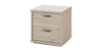 Chambre enfant, ado robuste collection DANY, lit, armoire, bureau, commode et chevet, coloris chêne clair