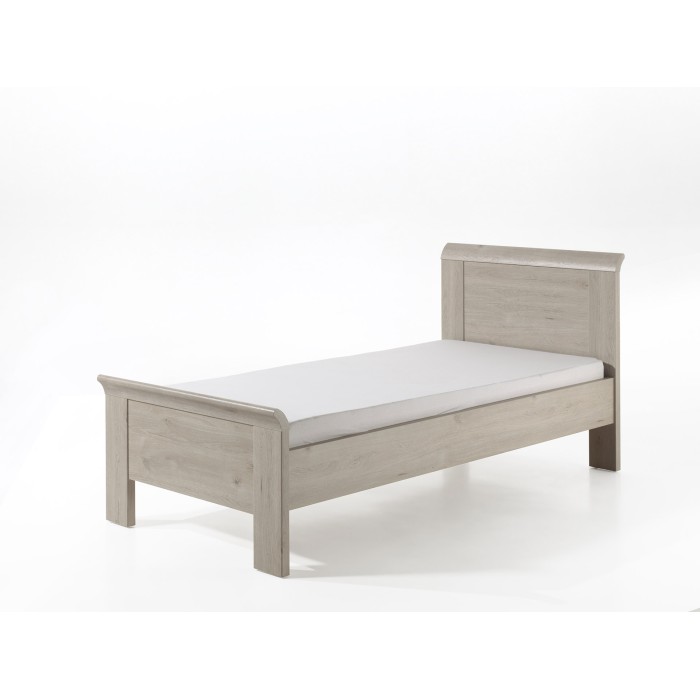 Chambre enfant, ado robuste collection DANY, lit, armoire, bureau, commode et chevet, coloris chêne clair