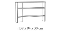 Chambre enfant, ado robuste collection DANY, lit, armoire, bureau, commode et chevet, coloris chêne clair