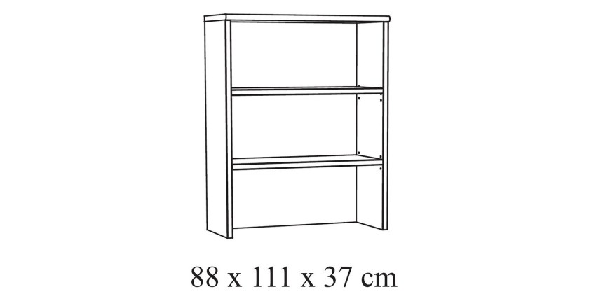 Chambre enfant, ado robuste collection DANY, lit, armoire, bureau, commode et chevet, coloris chêne clair
