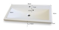 Ensemble meubles de salle de bain blanc collection BIRD. 2 Colonnes, meuble sous vasque, vasque 80cm, miroir, siphon et leds