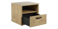 Table de chevet MORGANE 1 tiroir 1 niche 50x47x45 chêne doré