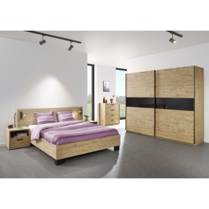 Table de chevet MORGANE 1 tiroir 1 niche 50x47x45 chêne doré