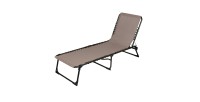 Chaise longue / bain de soleil coloris taupe 190x85x55cm