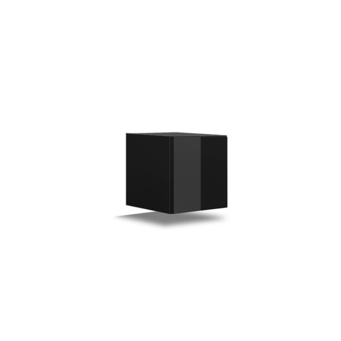Meuble de salon noir collection CEPTO, 1 porte. Idéal pour un petit rangement dans le salon