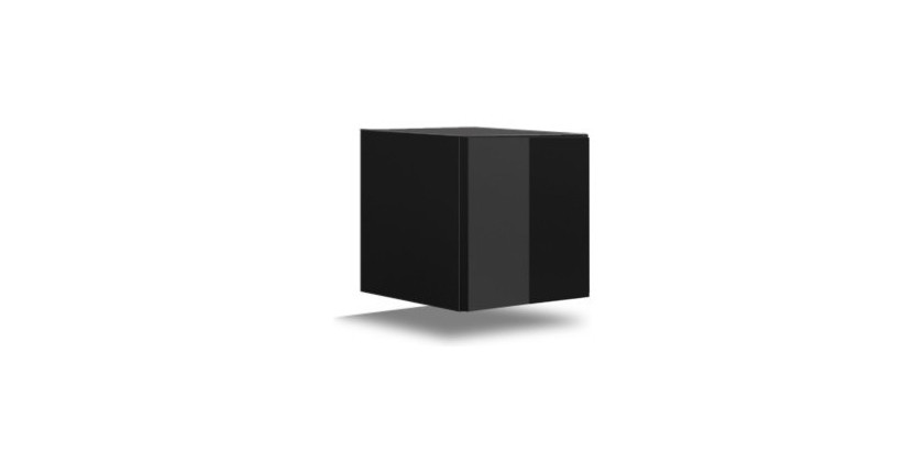 Meuble de salon noir collection CEPTO, 1 porte. Idéal pour un petit rangement dans le salon