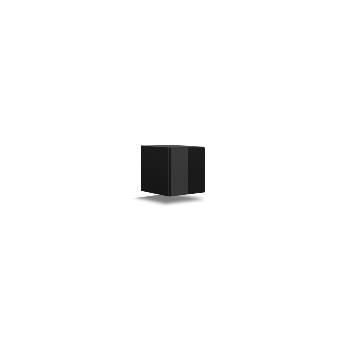 Meuble de salon noir collection CEPTO, 1 porte. Idéal pour un petit rangement dans le salon